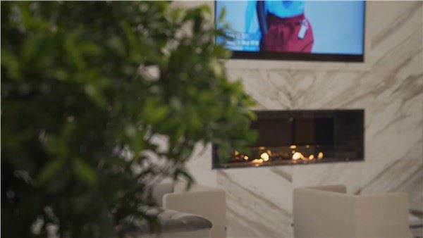 通気口のないエタノール暖炉